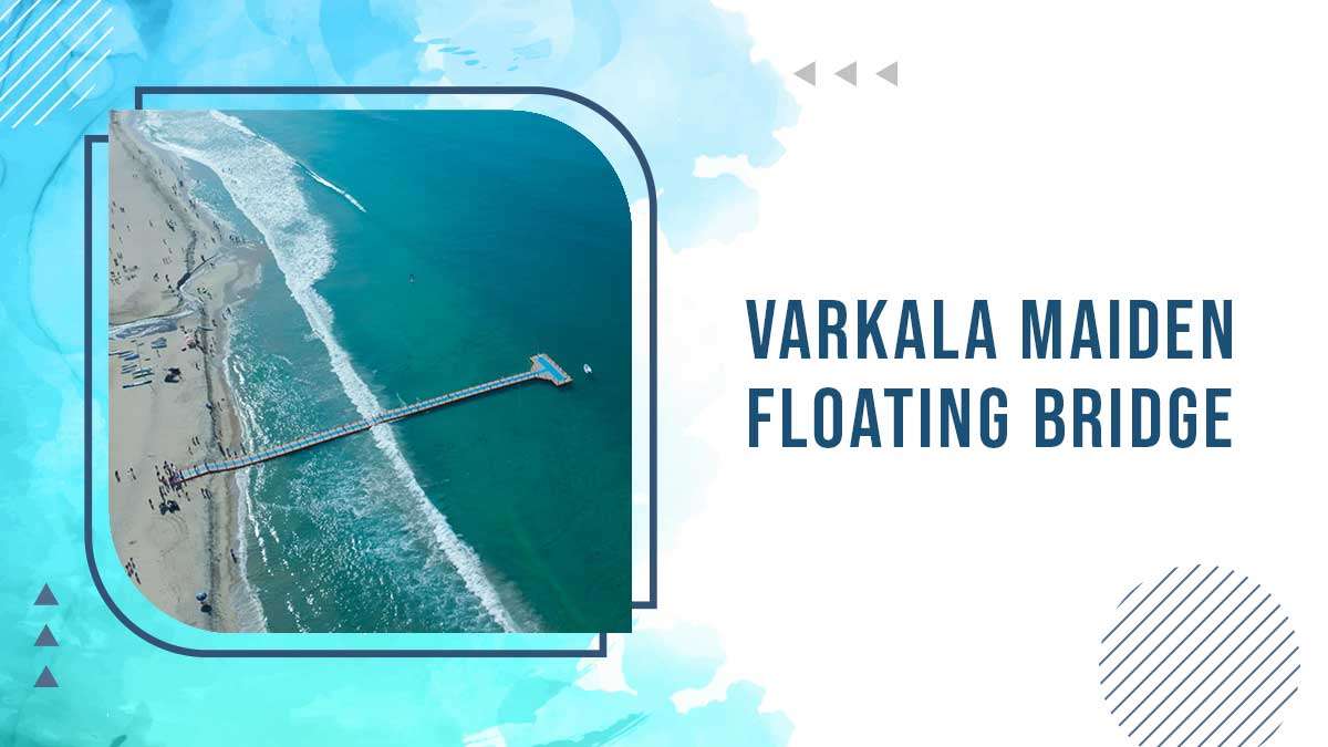 Maiden Floating Bridge at Papanasam Beach in Varkala